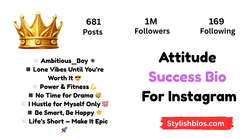 590+ Best Success Bio for Instagram Stylish, Motivational Bio (2025) Attitude Success Bio For Instagram