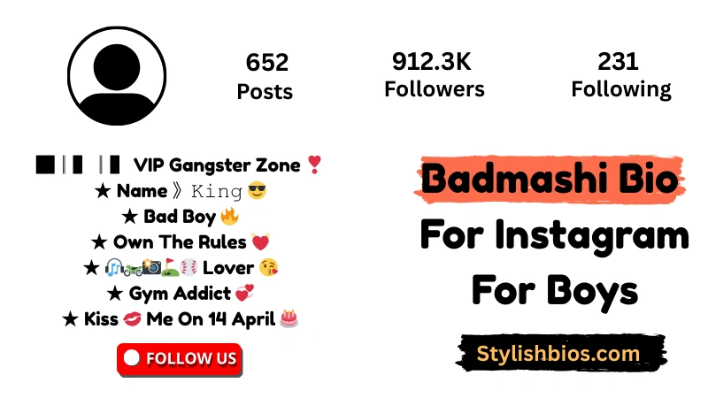 890+ Best Badmashi Bio for Instagram: Gangster, Stylish & Attitude (2025) Badmashi Bio For Instagram For Boys
