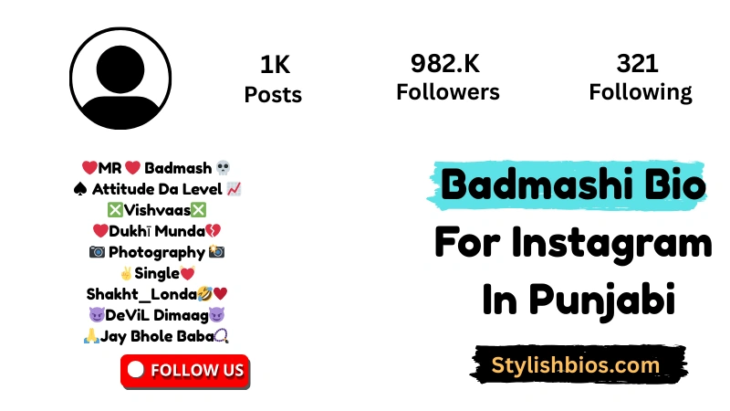 890+ Best Badmashi Bio for Instagram: Gangster, Stylish & Attitude (2025) Badmashi Bio For Instagram In Punjabi