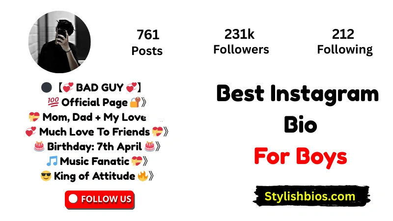 Top【1900+】Instagram Bio For Boys (2025): Cool, Attitude & Stylish Best Instagram Bio For Boys