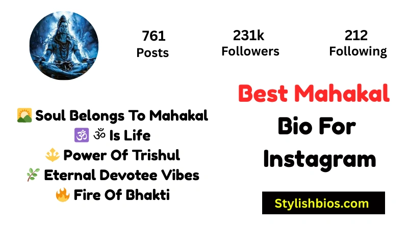 645+ Best Mahakal Bio for Instagram (2025) | Proud Mahadev Bhakt Bios Best Mahakal Bio For Instagram