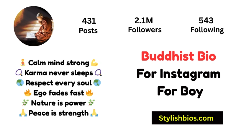Buddhist Bio For Instagram For Boy