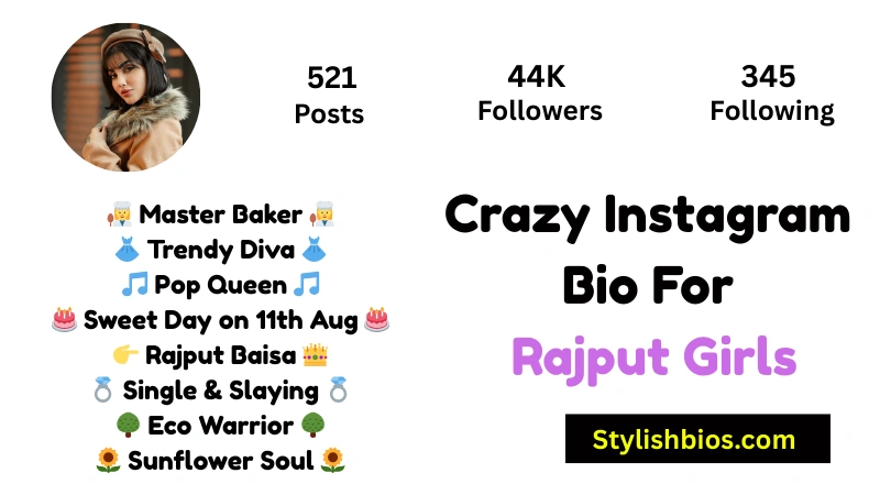 1550+ Best Instagram Bio for Girls: Stylish, Attitude, VIP & Classy Bios(2025) Crazy Instagram Bio For Rajput Girls