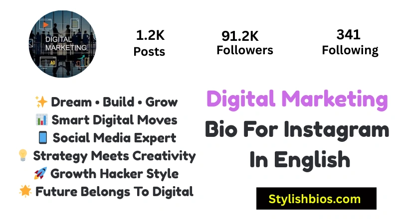 Digital Marketing Bio For Instagram In English