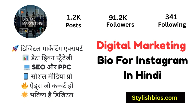 Digital Marketing Bio For Instagram In Hindi