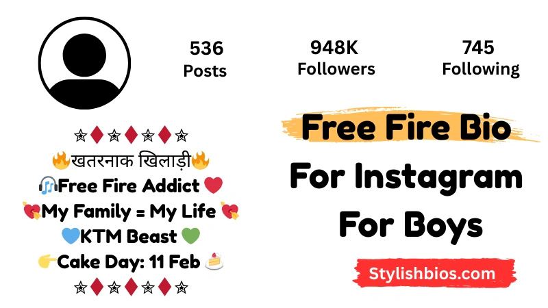 700+ Best Free Fire Instagram Bios (Stylish, Cool & Gamer Attitude Ideas 2025) Free Fire Bio For Instagram For Boys