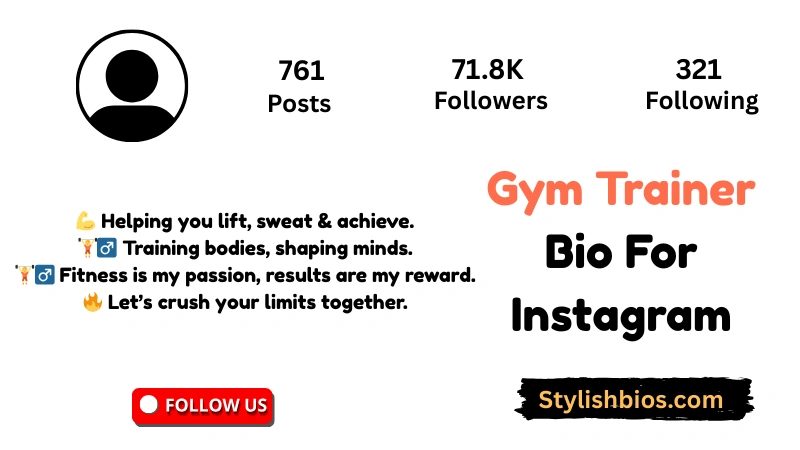 Gym Trainer Bio For Instagram