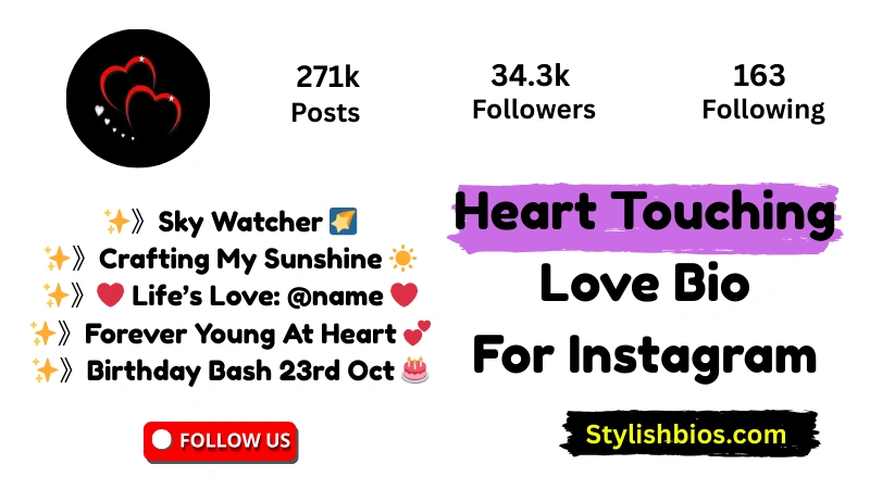 Heart Touching Love Bio For Instagram