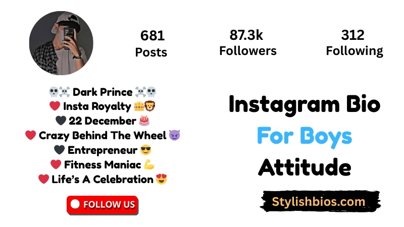 Top【1900+】Instagram Bio For Boys (2025): Cool, Attitude & Stylish Instagram Bio For Boys Attitude