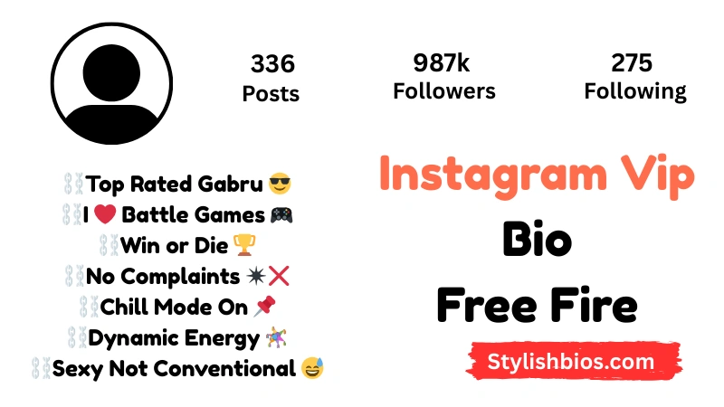 700+ Best Free Fire Instagram Bios (Stylish, Cool & Gamer Attitude Ideas 2025) Instagram Vip Bio Free Fire