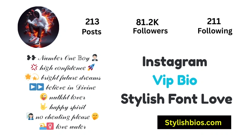 465+ Best Instagram VIP Bio Style for Boys and Girls (Copy & Paste 2025) Instagram Vip Bio Stylish Font Love