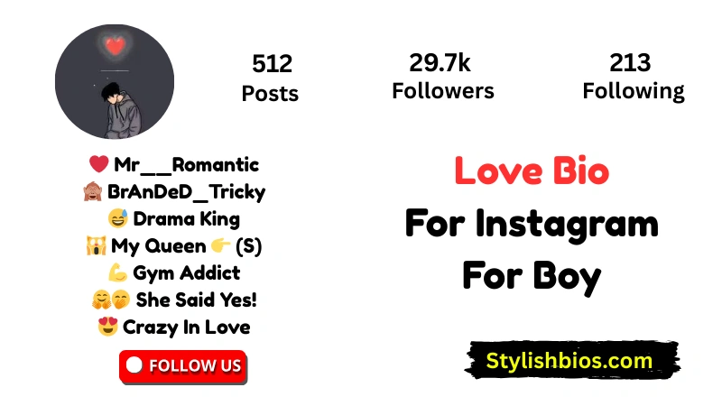 Love Bio For Instagram For Boy