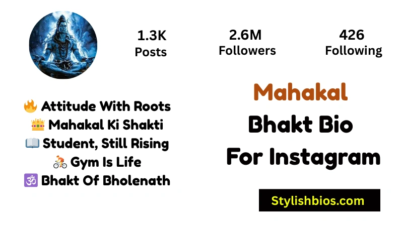 645+ Best Mahakal Bio for Instagram (2025) | Proud Mahadev Bhakt Bios Mahakal Bhakt Bio For Instagram