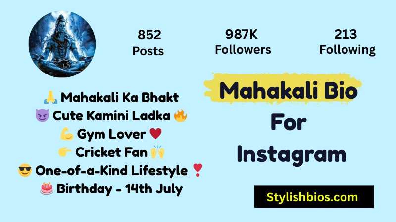 645+ Best Mahakal Bio for Instagram (2025) | Proud Mahadev Bhakt Bios Mahakali Bio For Instagram