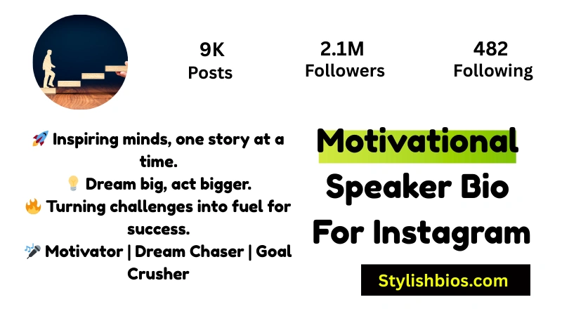 Motivational Speaker Bio For Instagram