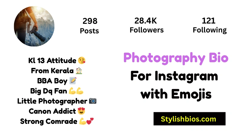 Photography Bio For Instagram with Emojis