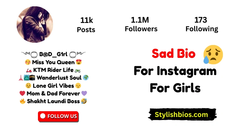 Sad Bio For Instagram For Girls