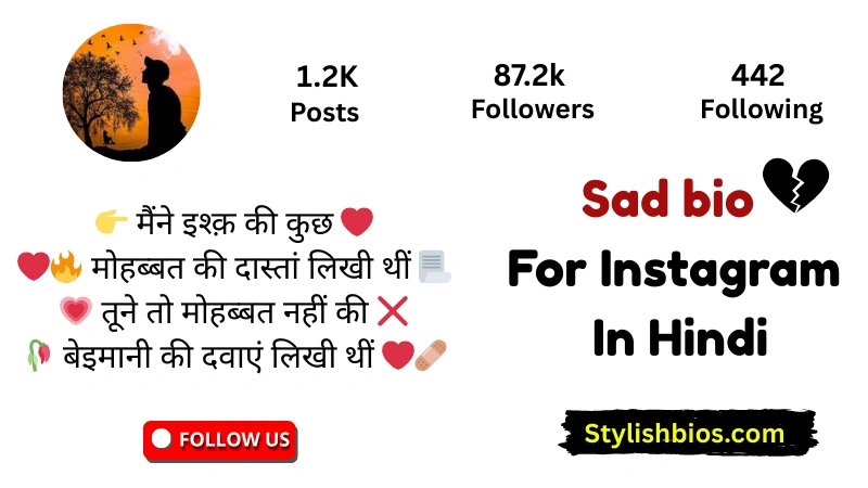 Sad bio For Instagram In Hindi