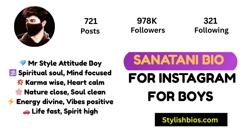 999+ Best Sanatani Bio for Instagram | Hindu, Spiritual & Dharmic Ideas (2025) Sanatani Bio For Instagram For Boys