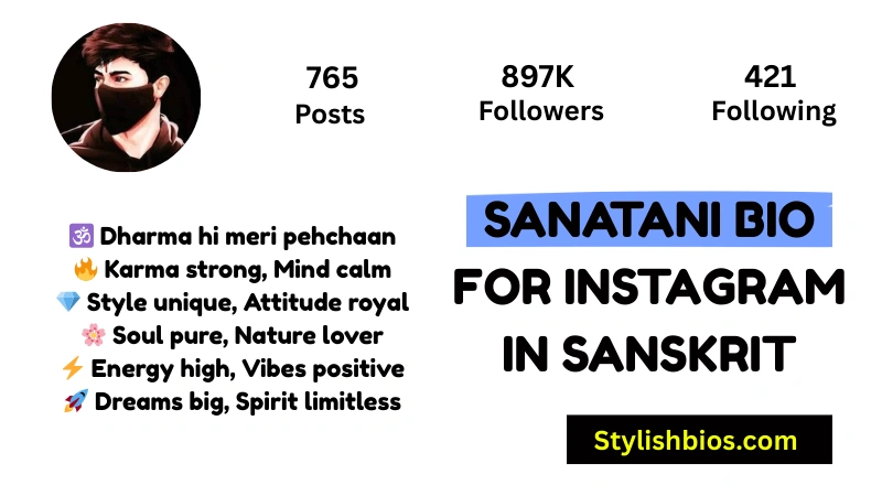 999+ Best Sanatani Bio for Instagram | Hindu, Spiritual & Dharmic Ideas (2025) Sanatani Bio For Instagram In Sanskrit
