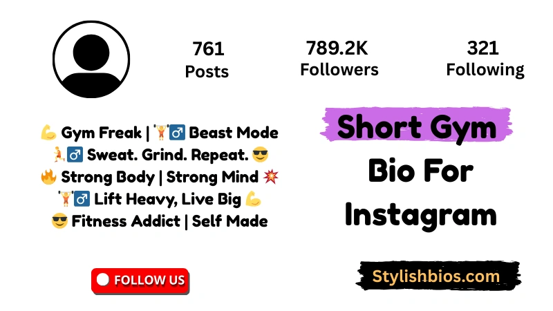 Short Gym Bio For Instagram