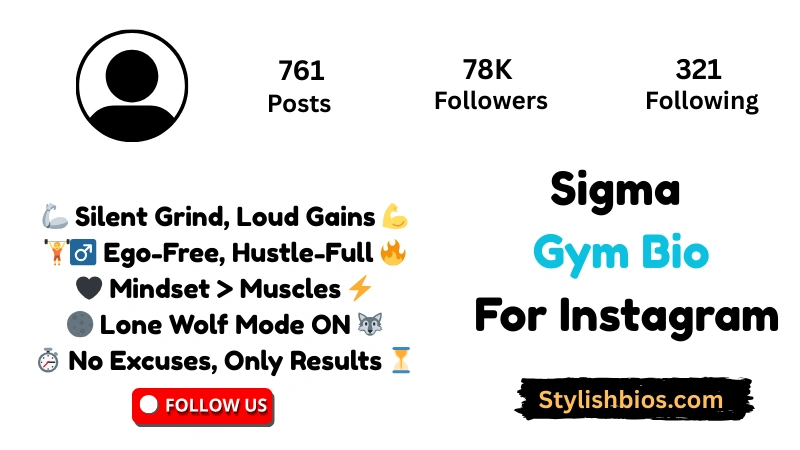 Sigma Gym Bio For Instagram