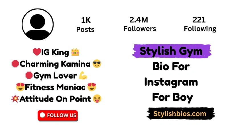 Stylish Gym Bio For Instagram For Boy