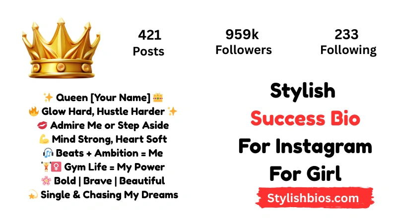 590+ Best Success Bio for Instagram Stylish, Motivational Bio (2025) Stylish Success Bio For Instagram For Girl