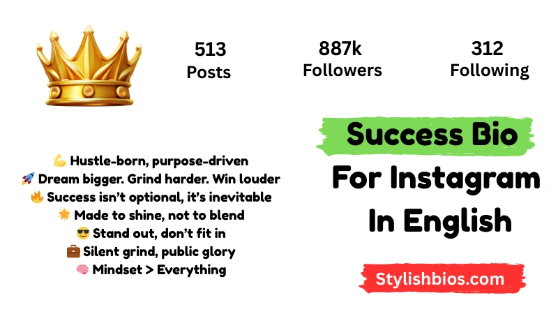 590+ Best Success Bio for Instagram Stylish, Motivational Bio (2025) Success Bio For Instagram In English