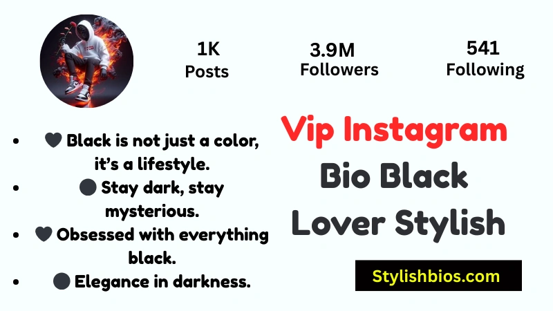 465+ Best Instagram VIP Bio Style for Boys and Girls (Copy & Paste 2025) Vip Instagram Bio Black Lover Stylish