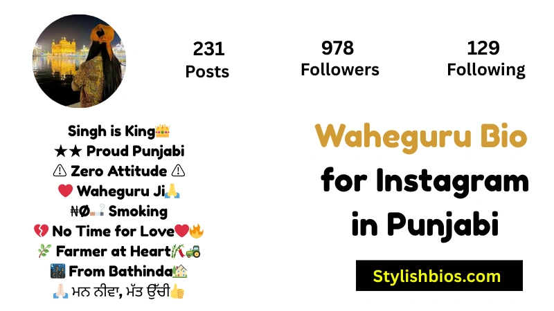 455+ Best Instagram Bio in Punjabi (Stylish, Attitude & Trendy 2025) Waheguru Bio for Instagram in Punjabi