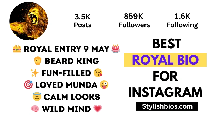 350+ Best Royal Bio for Instagram | King, Queen, VIP & Attitude (2025) new royal bio for Instagram