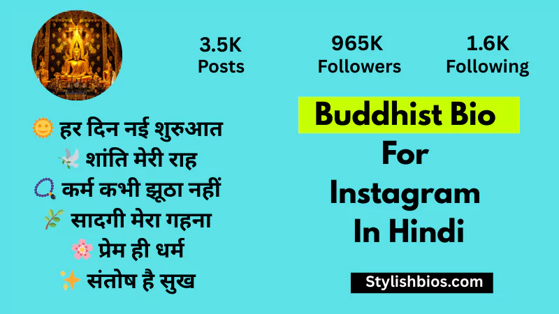 buddhist bio for instagram in hindi