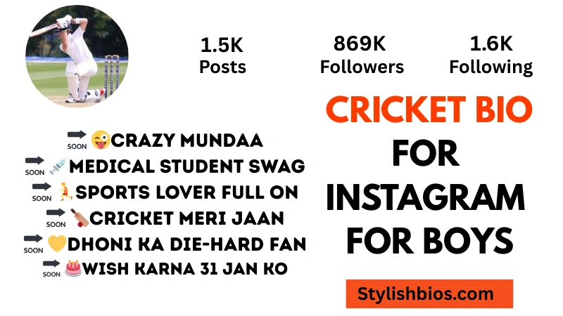 650+ Best Cricket Bio For Instagram – Stylish Cricket Lover Bios (Copy & Paste) cricket bio for instagram for boys