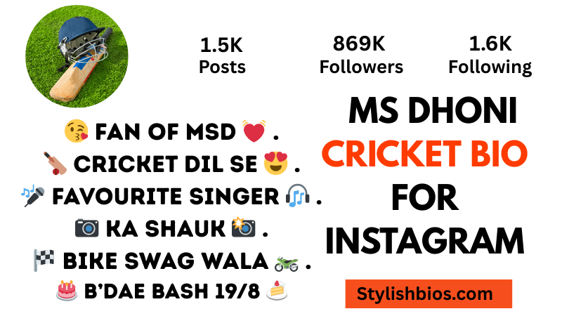 650+ Best Cricket Bio For Instagram – Stylish Cricket Lover Bios (Copy & Paste) cricket bio for instagram ms dhoni
