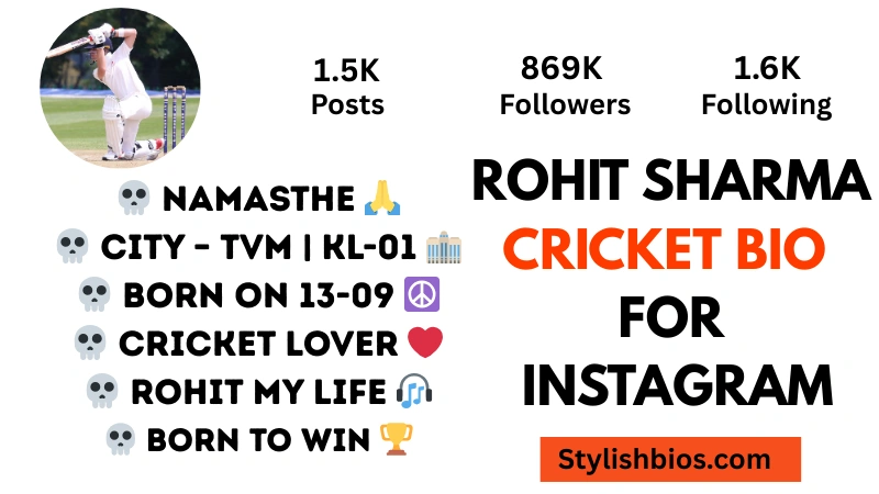 650+ Best Cricket Bio For Instagram – Stylish Cricket Lover Bios (Copy & Paste) cricket bio for instagram rohit sharma