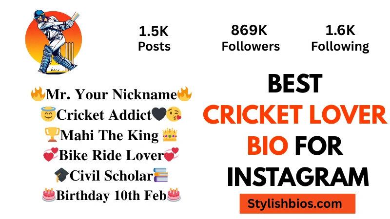650+ Best Cricket Bio For Instagram – Stylish Cricket Lover Bios (Copy & Paste) cricket lover bio for instagram