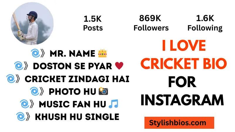 650+ Best Cricket Bio For Instagram – Stylish Cricket Lover Bios (Copy & Paste) i love cricket bio for instagram