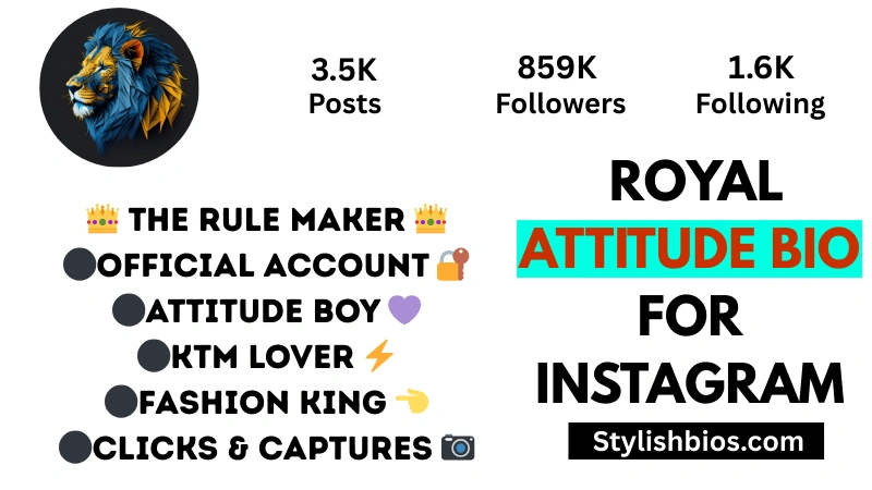 350+ Best Royal Bio for Instagram | King, Queen, VIP & Attitude (2025) royal attitude bio for Instagram