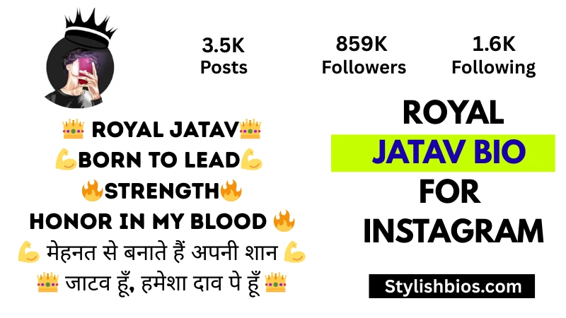 350+ Best Royal Bio for Instagram | King, Queen, VIP & Attitude (2025) royal jatav bio for Instagram