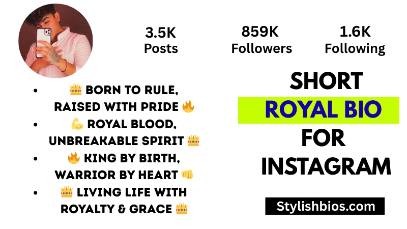 350+ Best Royal Bio for Instagram | King, Queen, VIP & Attitude (2025) short royal bio for Instagram
