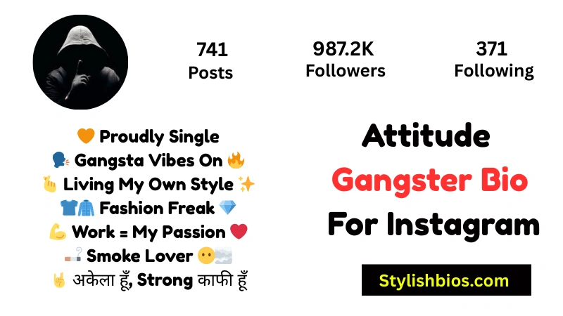 Attitude Gangster Bio For Instagram