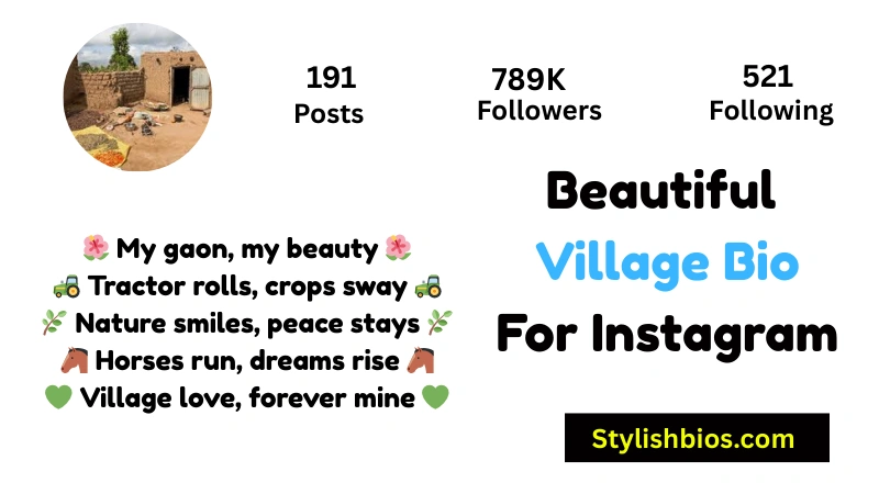 Beautiful Village Bio For Instagram