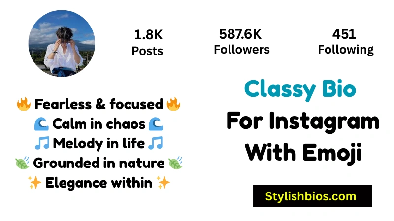 Classy Bio For Instagram With Emoji