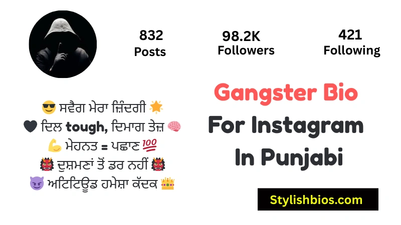 Gangster Bio For Instagram In Punjabi