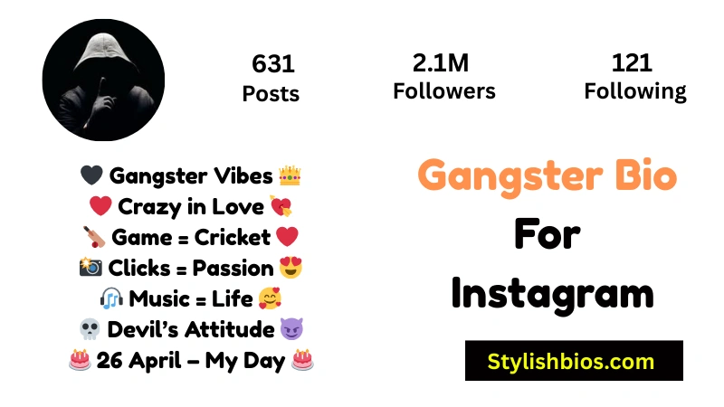 Gangster Bio For Instagram