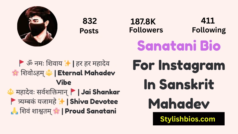 999+ Best Sanatani Bio for Instagram | Hindu, Spiritual & Dharmic Ideas (2025) Sanatani Bio For Instagram In Sanskrit Mahadev
