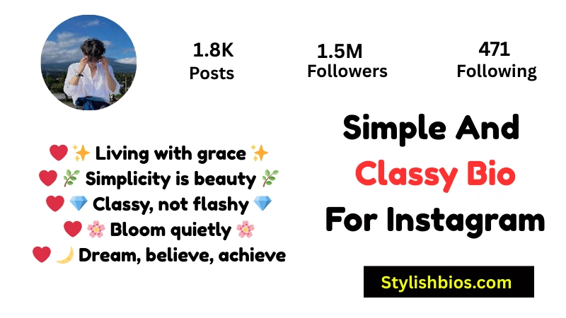 Simple And Classy Bio For Instagram