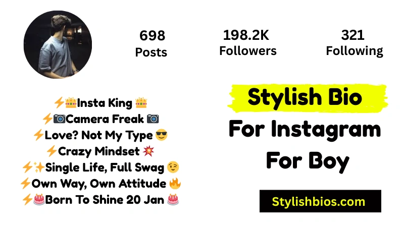 Stylish Bio For Instagram For Boy