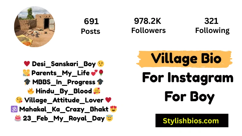 Village Bio For Instagram For Boy